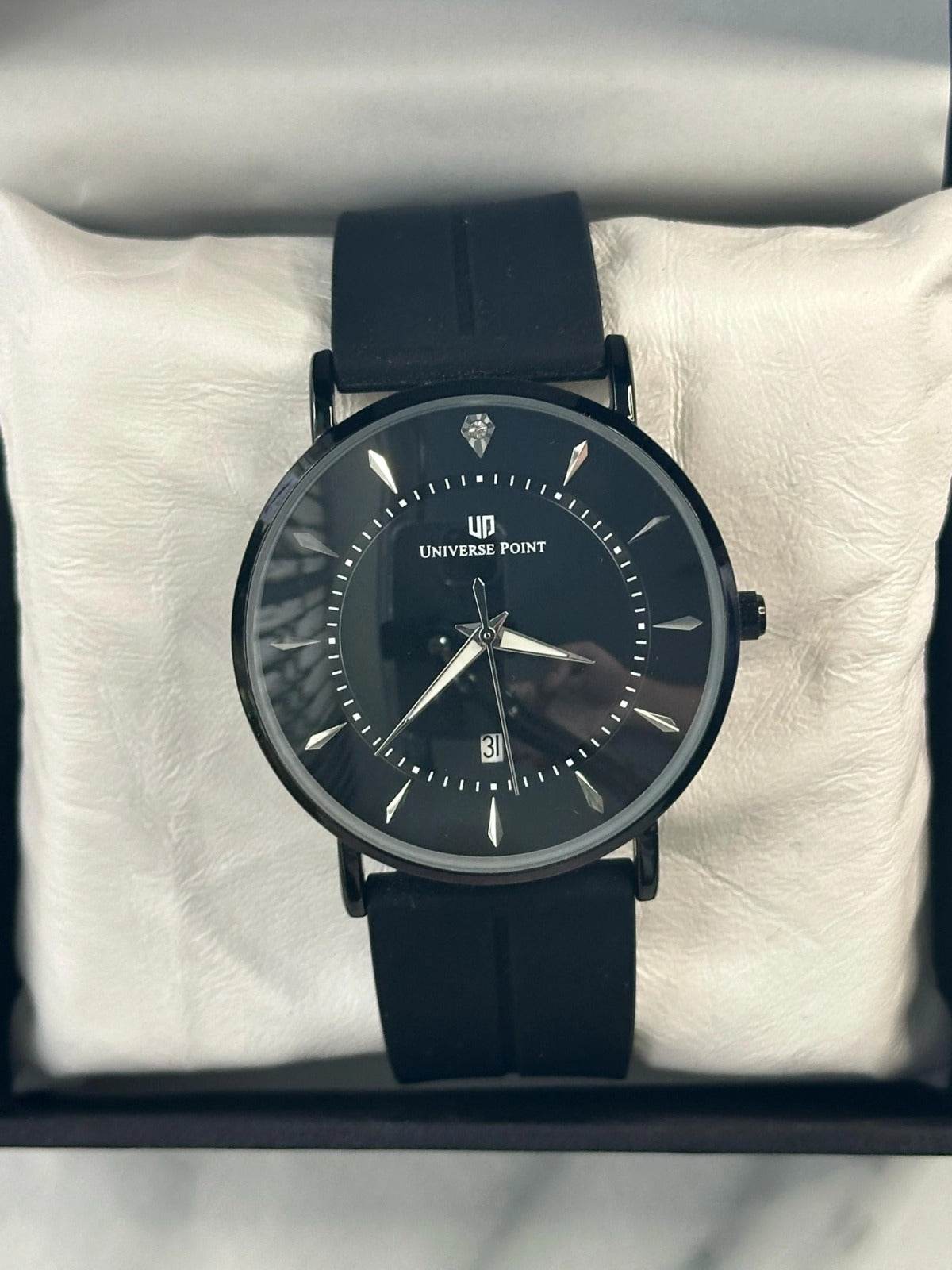 Universal Point Watch for men Slim Black- Magnetic Strap Watch in Pakistan - RiwayatbyRida